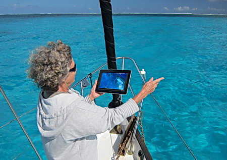 Cruising Guide on a tablet